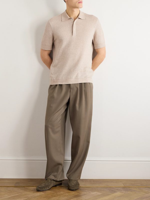 Cotton, Linen and Silk-Blend Polo Shirt - OU