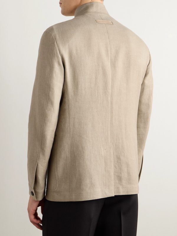 Il Conte Linen and Wool-Blend Jacket - BK Il Conte Linen and Wool-Blend Jacket - BK