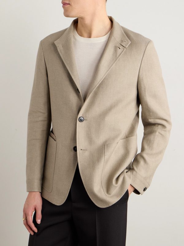 Il Conte Linen and Wool-Blend Jacket - E2 Il Conte Linen and Wool-Blend Jacket - E2
