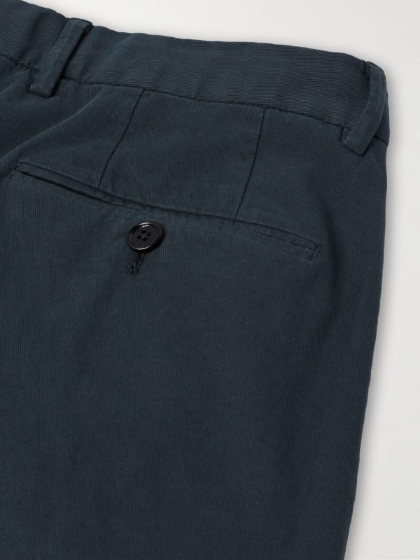Easy Straight-Leg Garment-Dyed Cotton-Blend Chinos - CU Easy Straight-Leg Garment-Dyed Cotton-Blend Chinos - CU