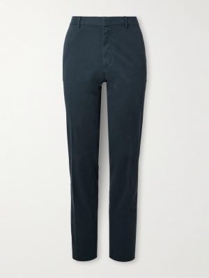 Easy Straight-Leg Garment-Dyed Cotton-Blend Chinos