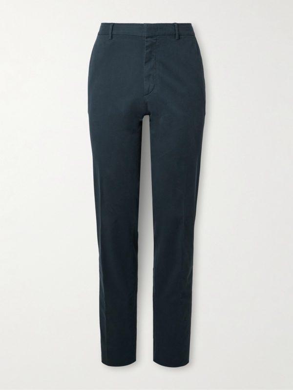 Easy Straight-Leg Garment-Dyed Cotton-Blend Chinos Easy Straight-Leg Garment-Dyed Cotton-Blend Chinos
