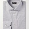 Cutaway-Collar Checked Cotton Shirt Cutaway-Collar Checked Cotton Shirt