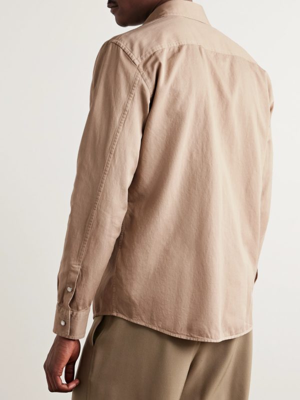 Slim-Fit Cotton and Linen-Blend Shirt - BK Slim-Fit Cotton and Linen-Blend Shirt - BK