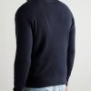 Ribbed Cashseta Zip-Up Sweater - BK Ribbed Cashseta Zip-Up Sweater - BK