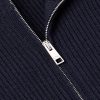 Ribbed Cashseta Zip-Up Sweater - CU Ribbed Cashseta Zip-Up Sweater - CU