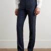 Straight-Leg Checked Wool Suit Trousers - FR Straight-Leg Checked Wool Suit Trousers - FR