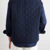 Corduroy-Trimmed Quilted Shell Down Gilet - BK