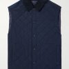 Corduroy-Trimmed Quilted Shell Down Gilet
