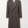 Town and Country Slim-Fit Double-Breasted Herringbone Wool Coat Town and Country Slim-Fit Double-Breasted Herringbone Wool Coat