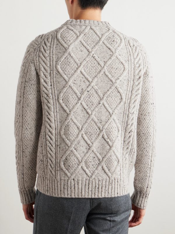 Cable-Knit Cashmere Sweater - BK Cable-Knit Cashmere Sweater - BK