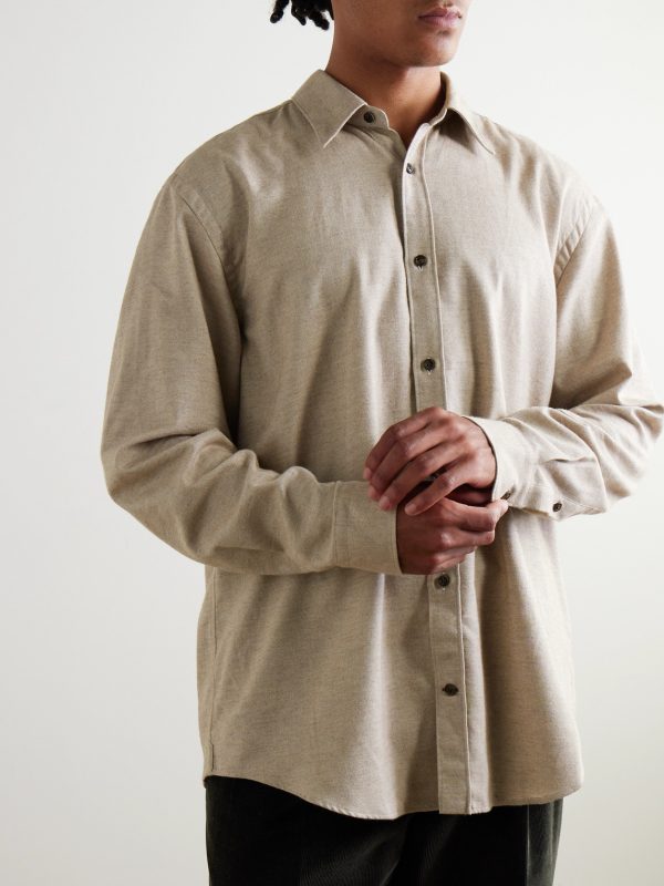 Herringbone Cotton-Flannel Shirt - FR