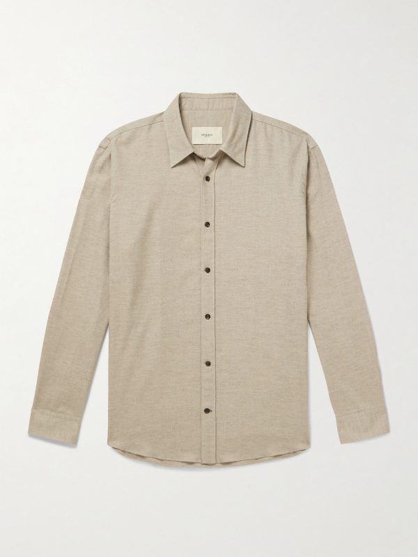 Herringbone Cotton-Flannel Shirt
