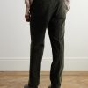 Straight-Leg Cotton-Corduroy Trousers - BK Straight-Leg Cotton-Corduroy Trousers - BK