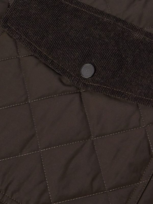 Winchester Corduroy and Knit-Trimmed Quilted Padded Shell Jacket - E1 Winchester Corduroy and Knit-Trimmed Quilted Padded Shell Jacket - E1