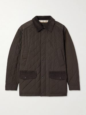 Winchester Corduroy and Knit-Trimmed Quilted Padded Shell Jacket Winchester Corduroy and Knit-Trimmed Quilted Padded Shell Jacket