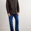 Winchester Corduroy and Knit-Trimmed Quilted Padded Shell Jacket - OU Winchester Corduroy and Knit-Trimmed Quilted Padded Shell Jacket - OU