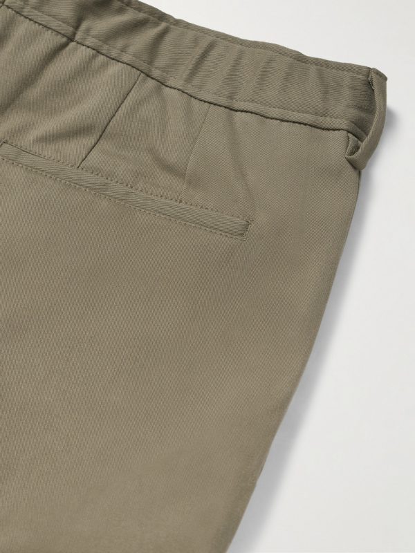 Straight-Leg Cotton-Blend Twill Trousers - CU Straight-Leg Cotton-Blend Twill Trousers - CU