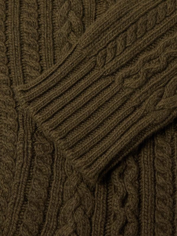 Cable-Knit Cashmere Cardigan - E1