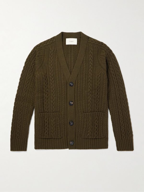 Cable-Knit Cashmere Cardigan