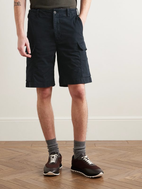 Maclin Slim-Fit Straight-Leg Cotton-Blend Twill Cargo Shorts - FR