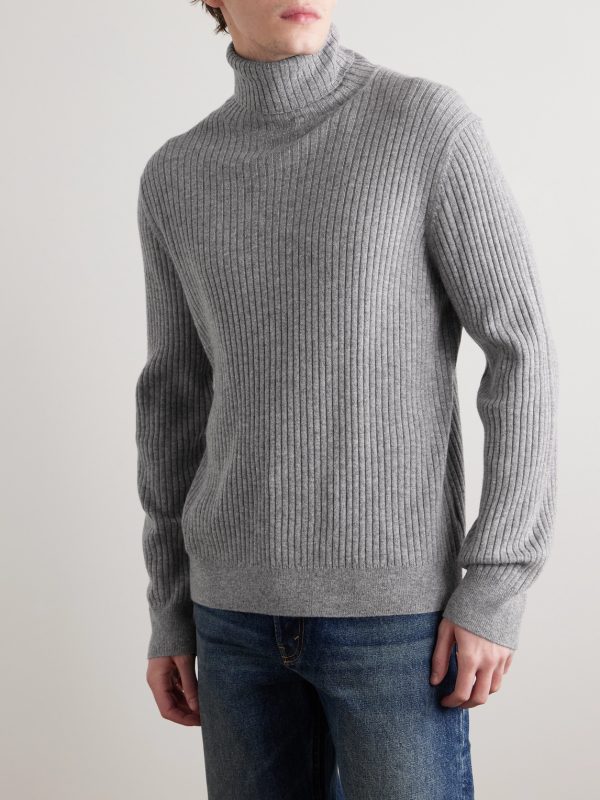 Cole Slim-Fit Ribbed Cashmere Rollneck Sweater - FR