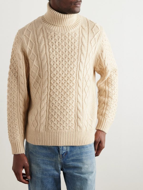 Cable-Knit Rollneck Sweater - FR
