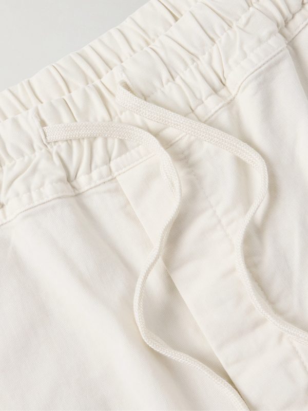 Walker Tapered Cropped Brushed Cotton-Blend Twill Drawstring Trousers - E1 Walker Tapered Cropped Brushed Cotton-Blend Twill Drawstring Trousers - E1