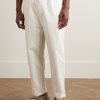 Walker Tapered Cropped Brushed Cotton-Blend Twill Drawstring Trousers - FR Walker Tapered Cropped Brushed Cotton-Blend Twill Drawstring Trousers - FR