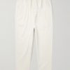 Walker Tapered Cropped Brushed Cotton-Blend Twill Drawstring Trousers Walker Tapered Cropped Brushed Cotton-Blend Twill Drawstring Trousers