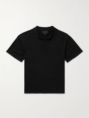 Finnley Silk and Cotton-Blend Polo Shirt