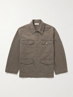 Harold Brushed Cotton-Canvas Overshirt