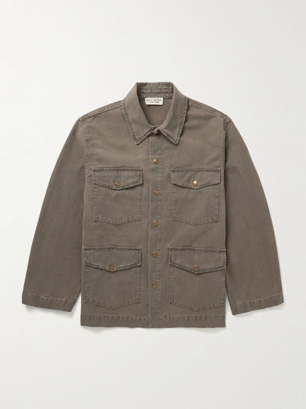 Harold Brushed Cotton-Canvas Overshirt