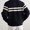 Darius Striped Ribbed Cashmere Sweater - BK Darius Striped Ribbed Cashmere Sweater - BK