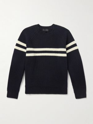 Darius Striped Ribbed Cashmere Sweater Darius Striped Ribbed Cashmere Sweater