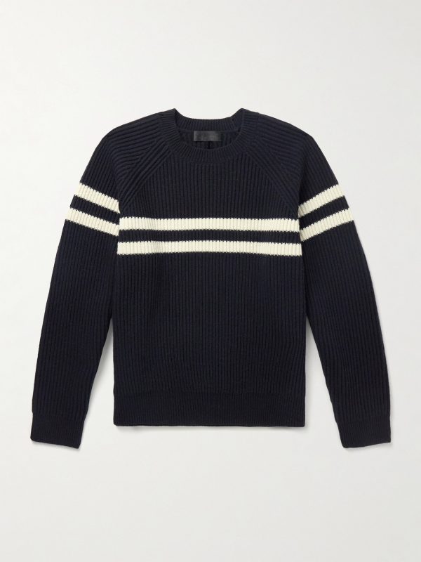 Darius Striped Ribbed Cashmere Sweater Darius Striped Ribbed Cashmere Sweater