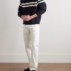 Darius Striped Ribbed Cashmere Sweater - OU Darius Striped Ribbed Cashmere Sweater - OU