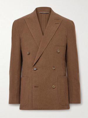 Cavendish Double-Breasted Linen Suit Jacket