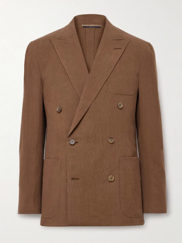 Cavendish Double-Breasted Linen Suit Jacket Cavendish Double-Breasted Linen Suit Jacket