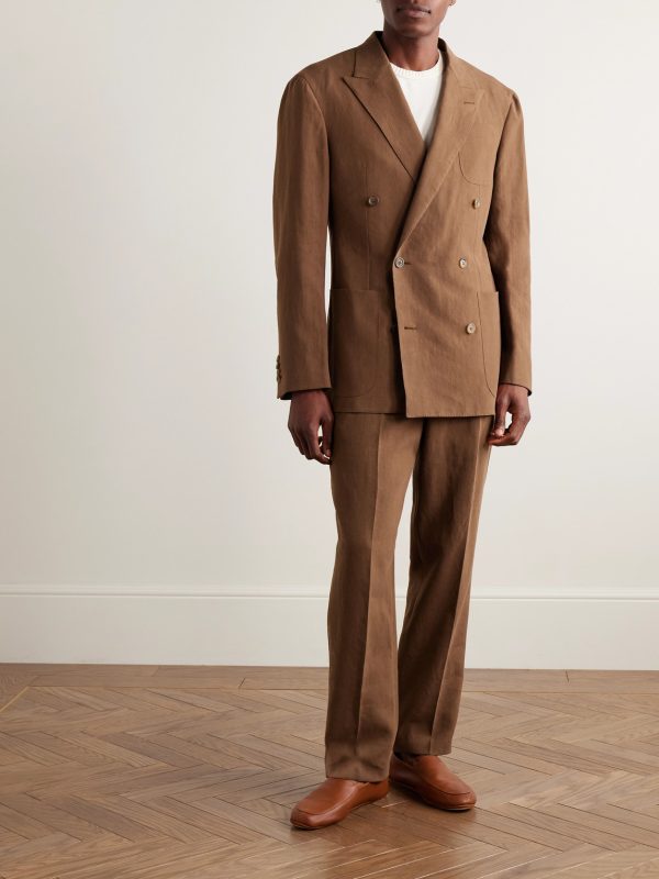 Cavendish Double-Breasted Linen Suit Jacket - OU Cavendish Double-Breasted Linen Suit Jacket - OU