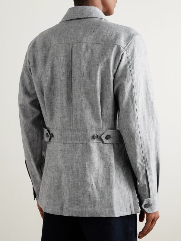 Linen Field Jacket - BK Linen Field Jacket - BK