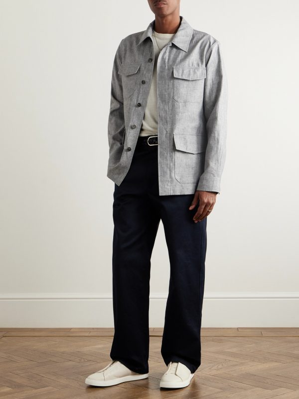 Linen Field Jacket - OU Linen Field Jacket - OU