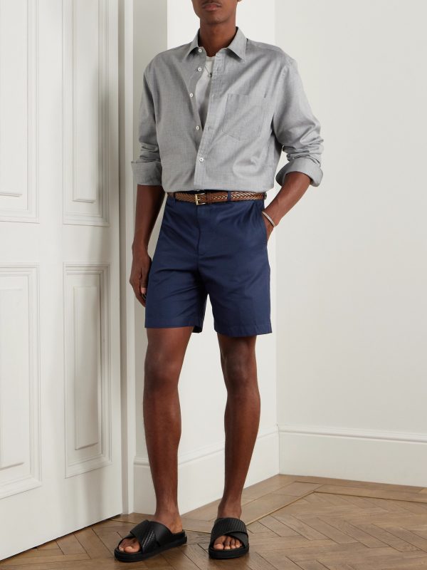Straight-Leg Cotton-Twill Chino Shorts - OU Straight-Leg Cotton-Twill Chino Shorts - OU