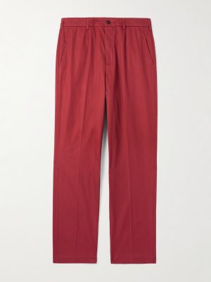 Slim-Fit Straight-Leg Pleated Cotton-Gabardine Chinos Slim-Fit Straight-Leg Pleated Cotton-Gabardine Chinos