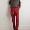 Slim-Fit Straight-Leg Pleated Cotton-Gabardine Chinos - OU Slim-Fit Straight-Leg Pleated Cotton-Gabardine Chinos - OU