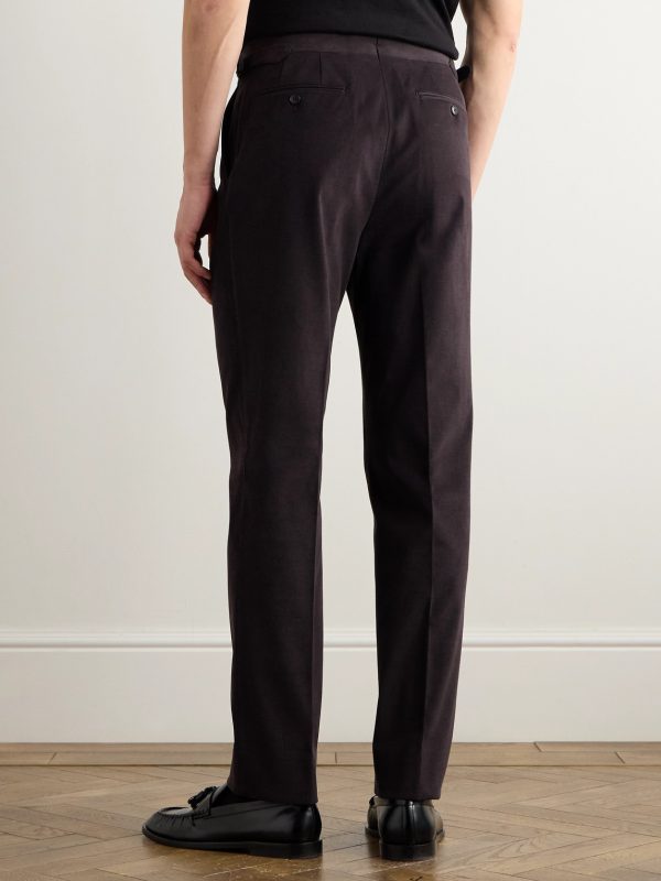 Slim-Fit Pleated Cotton and Linen-Blend Twill Suit Trousers - BK Slim-Fit Pleated Cotton and Linen-Blend Twill Suit Trousers - BK