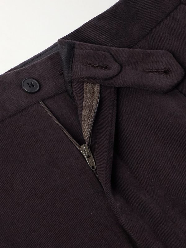 Slim-Fit Pleated Cotton and Linen-Blend Twill Suit Trousers - E1 Slim-Fit Pleated Cotton and Linen-Blend Twill Suit Trousers - E1