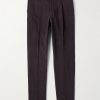 Slim-Fit Pleated Cotton and Linen-Blend Twill Suit Trousers Slim-Fit Pleated Cotton and Linen-Blend Twill Suit Trousers