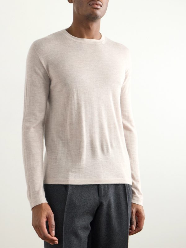 Slim-Fit Cashmere and Silk-Blend T-Shirt - FR Slim-Fit Cashmere and Silk-Blend T-Shirt - FR