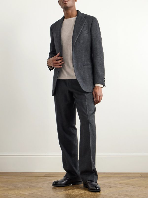 Slim-Fit Cashmere and Silk-Blend T-Shirt - OU Slim-Fit Cashmere and Silk-Blend T-Shirt - OU